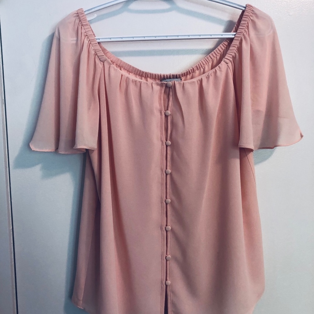 Pink off the should shirt